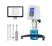 VEVOR Viscosimètre Rotatif Numérique, Testeur de Viscosité Rotative de Laboratoire, 10-100 000 mPa.s, Précision ±2 %, 100-240 V, pour Peinture, Alimentaire, 4 Broches, Sonde de Température, Écran LCD