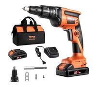 VEVOR Visseuse à Placo 20 V Maximum, Kit de Visseuse sans Fil pour Plaque de Plâtre, 4200 tr/min, avec Batteries, Chargeur, Réglable en Avant et en Arrière, Lumière LED Intégrée, pour Cloisons Sèches