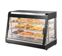 VEVOR Vitrine Chauffante Commerciale 3 Niveaux Présentoir Pizza avec Éclairage