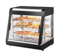 VEVOR Vitrine Chauffante Commerciale à 3 Niveaux Présentoir Pizza Poulet Frit