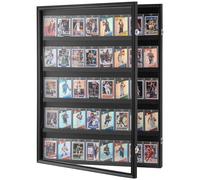 VEVOR Vitrine pour cartes de sport en 35 modèles différents, 617 x 775 x 55 mm, vitrine avec 98 % de protection UV, verre PC, armoire murale verrouillable pour cartes de collection de football, basket