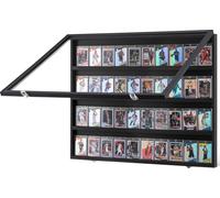 VEVOR Vitrine pour cartes sportives en 36 modèles différents, 77,5x61,7x5,5cm Cadre de présentation avec 98% de protection UV verre PC armoire murale verrouillable pour cartes de collection football b