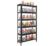 VEVOR Vitrine pour Collection avec Portes en Acrylique, Armoire de Présentation 172 cm de Haut et 5 Niveaux, Présentoir pour Antiquités en Bois Naturel, Rangement Maison Bureau Salle de Jeux Salon