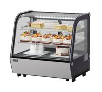 VEVOR Vitrine Réfrigérée Commerciale 115 L, Vitrine à Pâtisserie 2 Niveaux, Réfrigérateur avec Éclairage LED, Refroidissement TURBO, Refroidissement par Air Sans Givre, pour Boulangerie Gâteaux