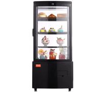 VEVOR Vitrine Réfrigérée Commerciale 85 L, Vitrine à Pâtisserie 3 Niveaux, Réfrigérateur avec Éclairage LED, Refroidissement TURBO, Refroidissement par Air Sans Givre, pour Boulangerie Gâteaux