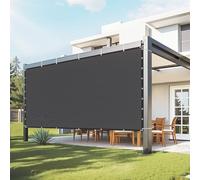 VEVOR Voile d'ombrage 90%, 244 x 366 cm, Filet d'ombrage avec œillets en Acier INOX, Toile de Protection Solaire en PEHD Haute densité 140 g/m², pour extérieur, terrasse, Jardin et arrière-Cour, Noir