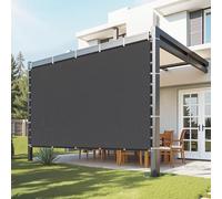 VEVOR Voile d'ombrage 90%, 3050 x 3050 mm, Filet d'ombrage avec œillets en Acier Inoxydable, Protection Solaire et Brise-Vue en PEHD 140 g/m², pour extérieur, terrasse, Jardin et arrière-Cour, Noir
