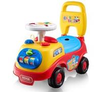 VEVOR Voiture à pousser pour tout-petits 1-3 ans porteur auto pour enfants avec volant musical et klaxon, jouet à monter assis pour tenir debout, rangement sous siège pour garçons, filles, multicolore