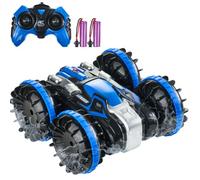 VEVOR Voiture Télécommandée Amphibie 2,4 GHz 4WD Jouet RC Enfants Adultes Bleu