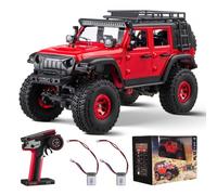 VEVOR Voiture Télécommandée Tout-terrain 4 Roues Motrices, Véhicule RC Enfants Échelle 1:24 avec Éclairage, Batteries Rechargeables, Voiture de Course 2 Vitesses, pour Garçons, Filles 14 Ans et Plus