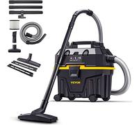 VEVOR Wet & Dry, 4 gallons, 5 Peak HP, aspirateur 3 en 1 avec fonction de soufflage, accessoires portables de nettoyage des sols, tissus d'ameublement, lacunes, voiture, certifié ETL, noir/jaune