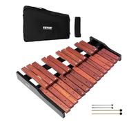 VEVOR Xylophone 25 Notes, Instrument de Percussion Professionnel en Bois, avec 4 Maillets, Sac de Transport, Bandoulière, Kit d'Instruments de Musique, pour Débutants, Adultes, Interprétation Morceaux