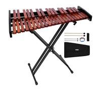 VEVOR Xylophone 37 Notes, Instrument de Percussion Professionnel en Bois, avec Support Pliable Réglable en Hauteur, 4 Maillets, Sac de Transport, Kit d'Instruments de Musique, pour Débutants, Adultes