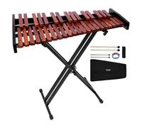 VEVOR Xylophone 37 Notes, Instrument de Percussion Professionnel en Bois, avec Support Pliable Réglable en Hauteur, 4 Maillets, Sac de Transport, Kit d'Instruments de Musique, pour Débutants, Adultes
