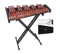 VEVOR Xylophone Glockenspiel, 32 Notes, Instrument de Percussion Professionnel en Bois, avec Support Réglable en Hauteur, 4 Maillets, Sac de Transport, Kit d'Instruments de Musique, pour Débutants