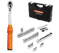 VEVOR Clé dynamométrique à déclenchement 6,4 mm 2,3–27,1 N·m, bidirectionnelle, 72 dents, orange