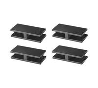 VEVOR Pince à verre rectangulaire pour garde-corps en verre 8 à 12 mm 4 pcs noir