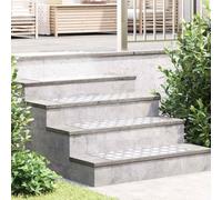Vevorizon Lot de 4 tapis d'escalier en aluminium, 70 x 30 cm, argenté, à angle droit, avec protection antidérapante, autocollant, résistant, pour intérieur, escalier, couloir, entrée