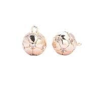 VEWIUNRENA Pendentifs en forme de boule de plumes en laiton plaqué or 9052-24 carats avec zircon pour bijoux et accessoires