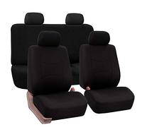 VewZJJ Voiture Ensembles Housses Siege pour Fiat 500L 500X 500S 500e 500,Confortable Respirant Avant Housse Coussin,ImperméAbles Antidérapant Protection Toutes Saisons Ensemble Couvre Sieges,Black