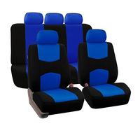 VewZJJ Voiture Ensembles Housses Siege pour Fiat 500L 500X 500S 500e 500,Confortable Respirant Avant Housse Coussin,ImperméAbles Antidérapant Protection Toutes Saisons Ensemble Couvre Sieges,Blue
