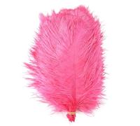 VEXALIFORM Plume Autruche 10 Plumes d'autruche colorées 15-60 cm | For l'artisanat, carnaval, mariage, bricolage, décor de Center de Table(Dark Leather pink,25-30cm)