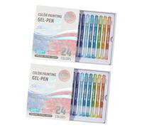 Vexandrie Stylos gel pailletés 24/48 couleurs, coffret dans une, 2 boxes | Effet d ' écriture chatoyant pour dessiner, croquis, journal, marquage d ' étude lumineux et notes créatives