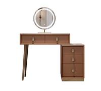 VEXDOSLE Coiffeuse Armoire de Rangement for Commode Tout-en-Un Armoire rétractable et montée à Gauche/Droite avec tiroirs Miroir éclairé intensité Variable Table de Maquillage