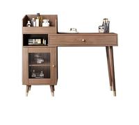 VEXDOSLE Coiffeuse Armoire de Rangement rétractable for Commode Miroir éclairé à intensité Variable avec tiroirs et armoires Compartiment Ouvert Table de Maquillage