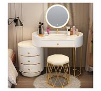 VEXDOSLE Coiffeuse Coiffeuse Chambre Simple Table De Maquillage Rangement Armoire Miroir Tabouret Combinaison Ensemble Table de Maquillage