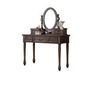 VEXDOSLE Coiffeuse Coiffeuse en Bois avec Miroir et Armoire de Rangement Multi-tiroirs adaptée à la Chambre Coucher Table de Maquillage