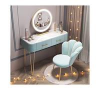 VEXDOSLE Coiffeuse Coiffeuse en Bois Chambre Simple Table Verre Dossier Chaise De Maquillage Miroir Intelligent Table de Maquillage