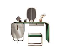 VEXDOSLE Coiffeuse Commode rétractable avec tiroir Miroir de Maquillage Tabouret Table Ensemble Tout-en-Un Assistant for Dames Table de Maquillage