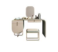 VEXDOSLE Coiffeuse Commode rétractable avec tiroir Miroir de Maquillage Tabouret Table Ensemble Tout-en-Un Assistant for Dames Table de Maquillage