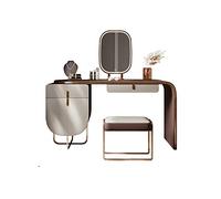 VEXDOSLE Coiffeuse Commode rétractable avec tiroir Miroir de Maquillage Tabouret Table Ensemble Tout-en-Un Assistant for Dames Table de Maquillage