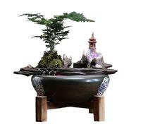 VEXDOSLE Fontaines Cascade de Table Décorations de Table à thé, Fontaine à Eau en Circulation, décorations for Salon, Maison, Bureau Fontaine à Eau pour Chat
