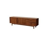 VEXDOSLE Meuble TV 180cm Centre de Loisirs Champêtre en Noyer, Armoire de Rangement pour Salon, Meuble Rétro Adapté aux Hôtels Meuble TV pour Salon