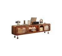VEXDOSLE Meuble TV 200CM Centre de Divertissement Minimaliste en Bois Massif, Meuble de Rangement pour Salon, Console Vintage adaptée aux hôtels Meuble TV pour Salon