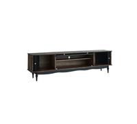 VEXDOSLE Meuble TV 200cm Meuble de Rangement Bois Massif Rétro, Centre de Loisirs Campagne Noir avec Rangement, Meuble pour Salon pour Hôtels & Salles de Conférence Meuble TV pour Salon