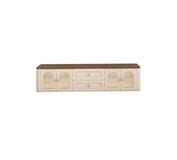 VEXDOSLE Meuble TV 200cm Meuble de Rangement Domestique Rétro en Bois Massif, Console pour Salon Campagnard, Centre de Loisirs pour Hôtels & Locations Saisonnières Meuble TV pour Salon
