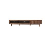 VEXDOSLE Meuble TV 210cm Unité de Divertissement Rustique en Noyer, Meuble de Rangement Salon Rétro, Adapté aux Hôtels et Habitations Meuble TV pour Salon