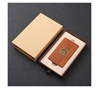 VEXDOSLE Titulaire de la Carte de Visite Porte-Cartes de Visite en Bois Classique rétro Exquis créatif ébène Porte-Cartes de Visite en Bois Organisation de Cartes de Visite Porte-Cartes de Visite(E)