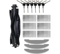 Vexilar Accessoires de rechange pour robot aspirateur et balai W11, 1 brosse principale, 6 brosses latérales, 6 filtres HEPA, 3 chiffons pour serpillère