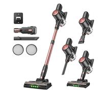 Vexilar Aspirateur Balai sans Fil, 450W/45Kpa/50 Mins, Aspirateur sans Fil avec Écran LED, Filtration Cyclonique 5 Étapes, Aspirateur pour Tapis,Sols Durs,Poils d'animaux,Aspirateur Balai Léger