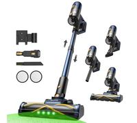 Vexilar Aspirateur Balai sans Fil V12, 50Kpa/50Min/450W Aspirateur sans Fil Puissant, Brosse pour Sol améliorée,Technologie GreenEye,Chargement Mural, Aspirateur pour Tapis,Sols,Poils d'animaux