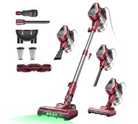 Vexilar C8 Aspirateur Balai avec Fil, 600W/60Kpa Aspirateur Balai Puissant avec Recharge Murale, Cable de 7 m, Brosse Anti-Emmêlement,1,5L Aspirateur Balai pour Tapis,Sols Durs,Poils d'animau