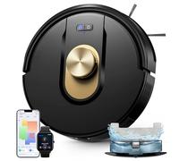 Vexilar Cleanova W9 Robot Aspirateur Laveur, 6000Pa/150Min Aspirateur Robot, Navigation LiDAR avec Cartographie, Zones Virtuelles, Alexa/APP, Idéal pour Les Sols,Tapis Poils d'animaux