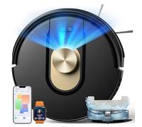 Vexilar Cleanova W9 Robot Aspirateur Laveur, 8000Pa/150Min Aspirateur Robot, Navigation LiDAR avec Cartographie, Zones Virtuelles, Alexa/APP, Idéal pour Les Sols,Tapis Poils d'animaux