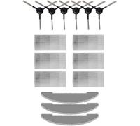 Vexilar Kit d'accessoires de rechange pour robot nettoyeur Cleanova W7, 6 brosses latérales, 6 filtres HEPA, 3 chiffons de nettoyage