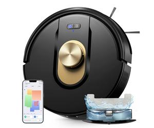 Vexilar Robot Aspirateur Laveur Cleanova W9, 150Min/5000Pa Aspirateur Robot, Navigation LiDAR avec Cartographie, Zones Virtuelles, Alexa/APP, Idéal pour Les Sols,Tapis Poils d'animaux